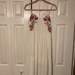 White Embroidered Sun Dress